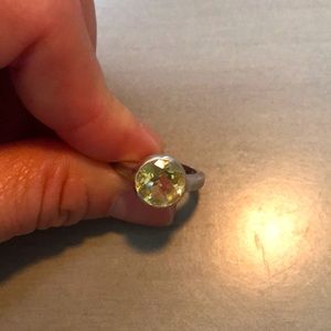 Sterling silver Lemon quartz ring